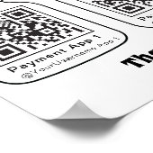 Virtuele tip pot met 2 QR-code Poster (Hoek)