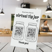 Virtuele tip pot met 2 QR-code Reclamebord Met Voetstuk