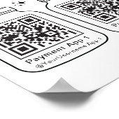 Virtuele tip pot met 3 QR-code Poster (Hoek)