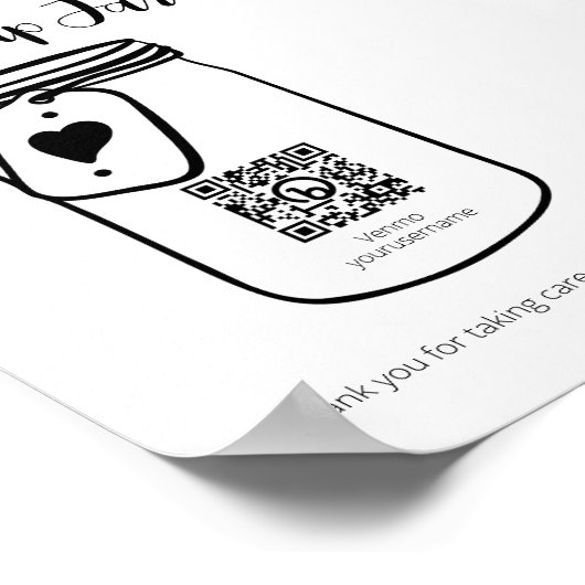 Virtuele tips voor bruiloft met QR-code Poster (Hoek)