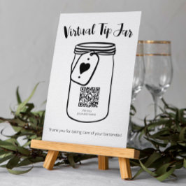 Virtuele tips voor bruiloft met QR-code Poster