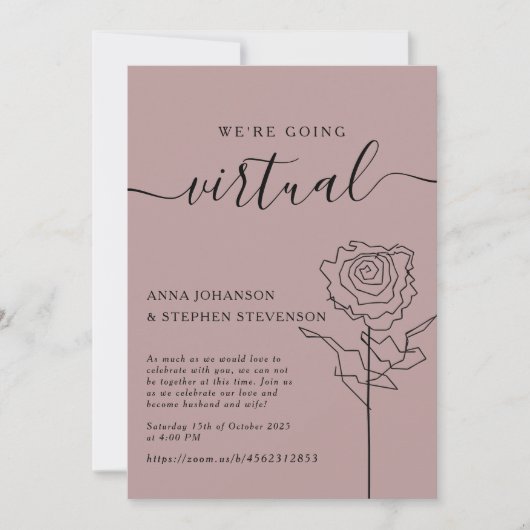 Virtuele trouwkaart kaart (Voorkant)