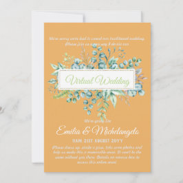 Virtuele trouwvideochat live streaming uitnodiging