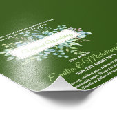 Virtuele trouwvideochat live streaming uitnodiging foto afdruk (Hoek)