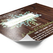 Virtuele trouwvideochat live streaming uitnodiging foto afdruk (Hoek)