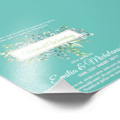 Virtuele trouwvideochat live streaming uitnodiging foto afdruk (Hoek)