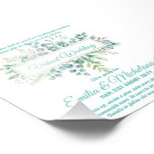 Virtuele trouwvideochat live streaming uitnodiging foto afdruk (Hoek)