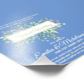 Virtuele trouwvideochat live streaming uitnodiging foto afdruk (Hoek)