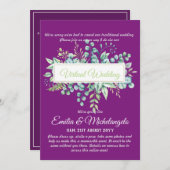 Virtuele trouwvideochat livestream-uitnodigingen (Voorkant / Achterkant)