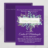 Virtuele trouwvideochat livestream-uitnodigingen (Voorkant / Achterkant)