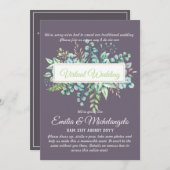 Virtuele trouwvideochat livestream-uitnodigingen (Voorkant / Achterkant)