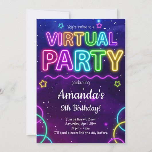 Virtuele uitnodiging op feestdag (Voorkant)