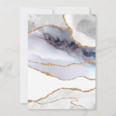 Virtuele uitnodiging voor geboorte Blauwe & Gold A (Achterkant)