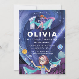 Virtuele uitnodiging voor geboorte van feestdag