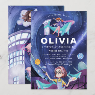 Virtuele uitnodiging voor geboorte van feestdag