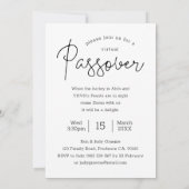 Virtuele uitnodiging voor gezinsfoto Pesach Joods (Achterkant)