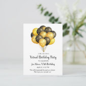 Virtuele verjaardag uitnodiging briefkaart (Staand voorkant)