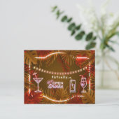 Virtuele verjaardag van de neonvolwassen briefkaart (Staand voorkant)