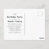 Virtuele verjaardag van de neonvolwassen briefkaart (Achterkant)