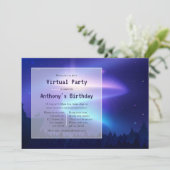 Virtuele verjaardag van de noordelijke lichten kaart (Staand voorkant)