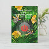 Virtuele verjaardag van de tropische zomer kaart (Staand voorkant)