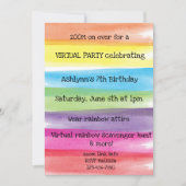 Virtuele verjaardag van Paint Rainbow Kaart (Voorkant)