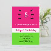 Virtuele verjaardag van Watermelon Summer Kaart (Staand voorkant)