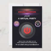 Virtuele verjaardagsfeest-gig-uitnodiging kaart (Voorkant)