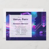 Virtuele verjaardagsfeest uitnodiging (Voorkant)