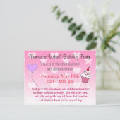 Virtuele verjaardagsfeestuitnodiging briefkaart (Staand voorkant)