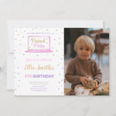 Virtuele verjaardagsuitnodiging met foto kaart (Voorkant)