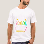 Virtuele vierde klas Rocks 4th Terug naar School T T-shirt (Voorkant)