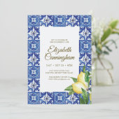 Virtuele viering van het leven Blue Mediterranean Kaart (Staand voorkant)