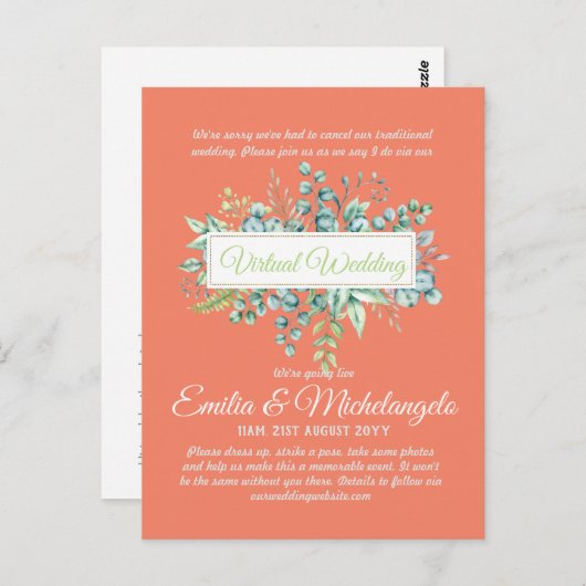 Virtuele weddenschapsvideo Chat Live Streaming nod Briefkaart (Voorkant / Achterkant)