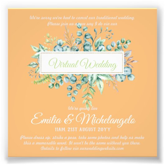 Virtuele weddenschapsvideo Chat Live Streaming nod Foto Afdruk (Voorkant)