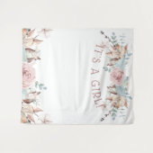 Virtuele Woodland BOHO Shower Achtergrond Wandkleed (Voorkant (horizontaal))