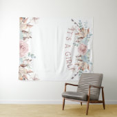 Virtuele Woodland BOHO Shower Achtergrond Wandkleed (In Situ (horizontaal))