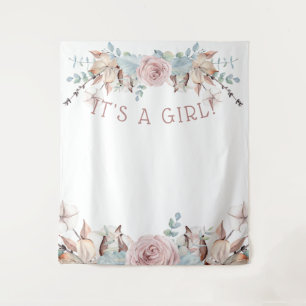 Virtuele Woodland BOHO Shower Achtergrond Wandkleed