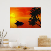 Virtuele zonneset poster (Keuken)