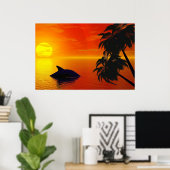 Virtuele zonneset poster (Thuiskantoor)