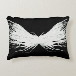 Virtues Abstract White Wings Alcohol Ink Art Accent Kussen