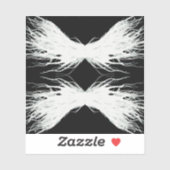 Virtues Abstract White Wings Alcohol Ink Art Sticker (Vel)