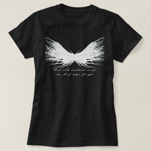 Virtues Abstract White Wings Alcohol Ink Art T-shirt (Design voorkant)