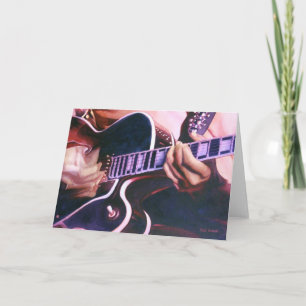"Virtuoso" gitaar speler Waterverf Kaart