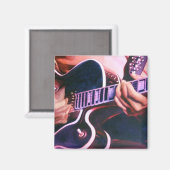 "Virtuoso" gitaar speler Waterverf Magneet (Voorkant / Achterkant)