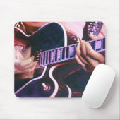 "Virtuoso" Guitar Player-Waterverf Muismat (Met muis)