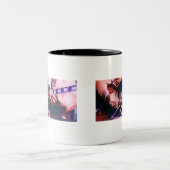 "Virtuoso" Guitar Player-Waterverf Tweekleurige Koffiemok (Center)