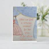 Virtuous Woman Dank u kaart (Staand voorkant)