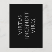 Virtus incendit vires briefkaart (Voorkant)