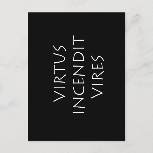 Virtus incendit vires briefkaart (Voorkant)